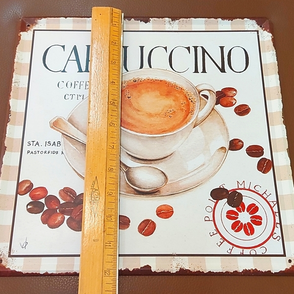Large Retro 'Cappuccino' Tin Sign - Picture 2 of 10